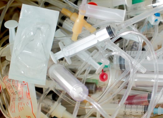 Pile of Medical Plastics